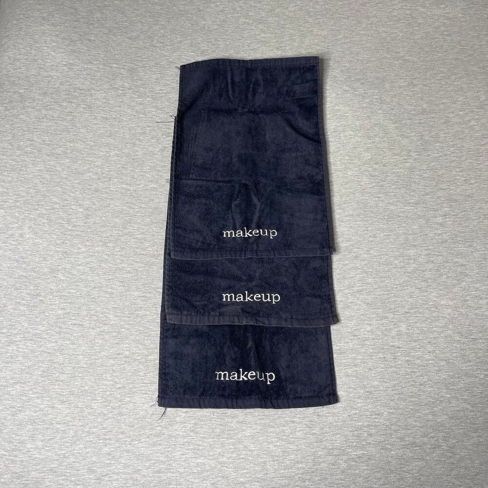 Cynthia Rowley 12" x 17" Black Makeup Face Towels 3 PCS. Set